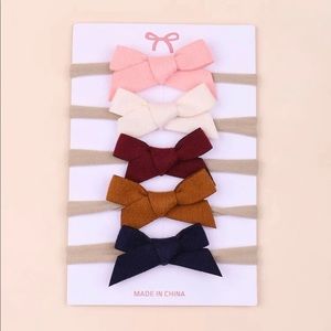 Baby 5 Peice Bow Hair Band Baby Bow Headband